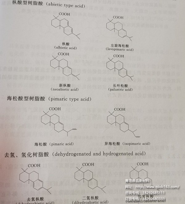 松香的组成与结构式